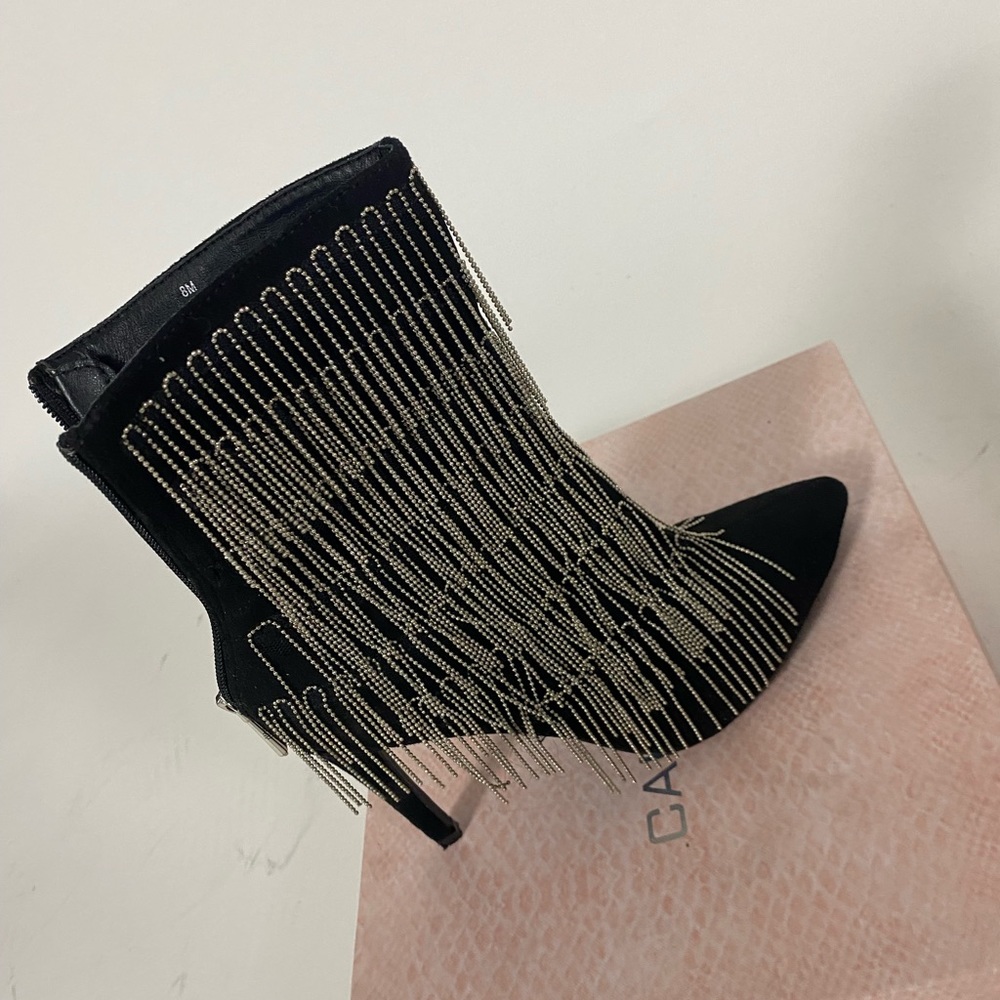 Black Glam Western Fringe Boot